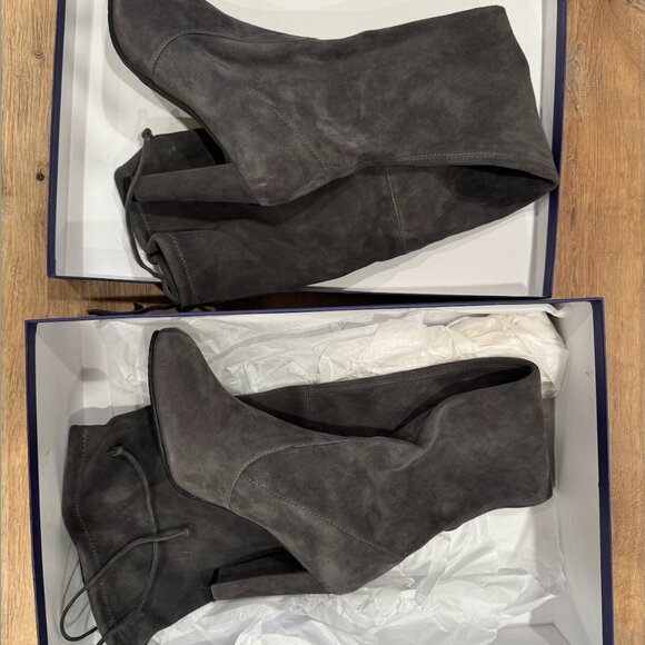 NEW WITH BOX: Stuart Weitzman Suede Over the Knee Highland Boots Size 10 US - Picture 1 of 5